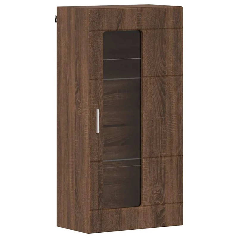 Wandschrank mit Glastür und -böden - 100 cm