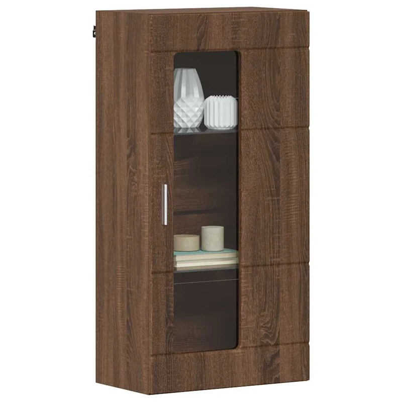 Wandschrank mit Glastür und -böden - 100 cm