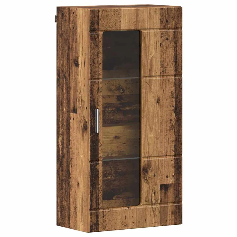 Wandschrank mit Glastür und -böden - 100 cm