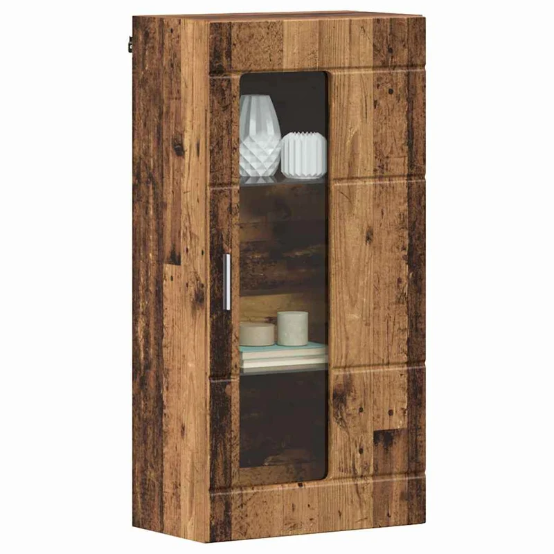 Wandschrank mit Glastür und -böden - 100 cm