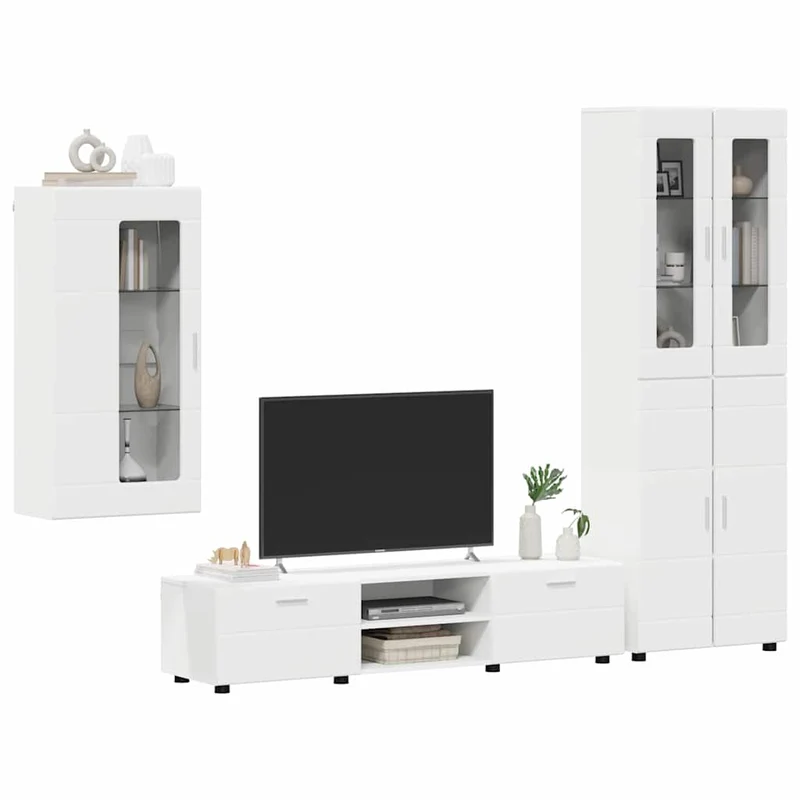 Modulare Wohnwand mit TV-Bank 3tlg
