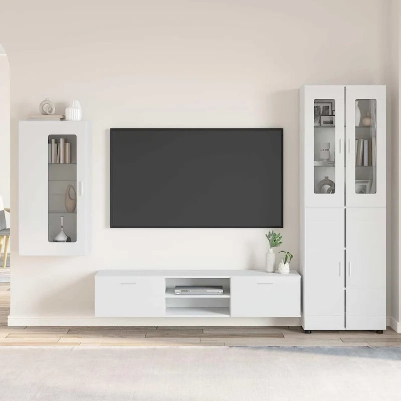 Modulare Wohnwand mit TV-Bank 3tlg
