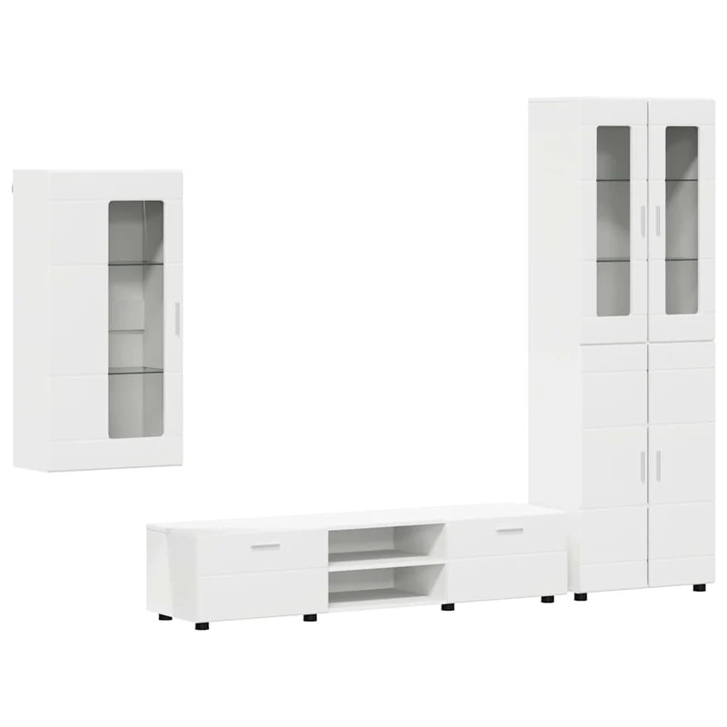 Modulare Wohnwand mit TV-Bank 3tlg