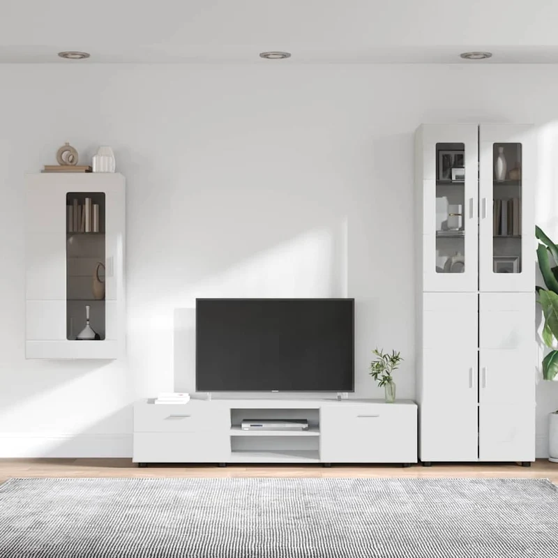 Modulare Wohnwand mit TV-Bank 3tlg