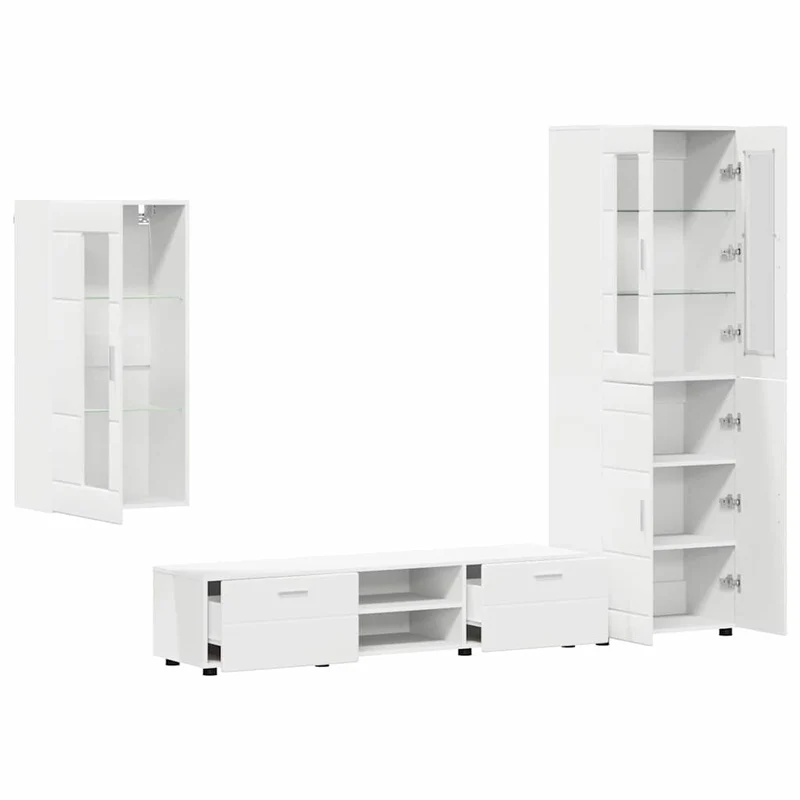Modulare Wohnwand mit TV-Bank 3tlg