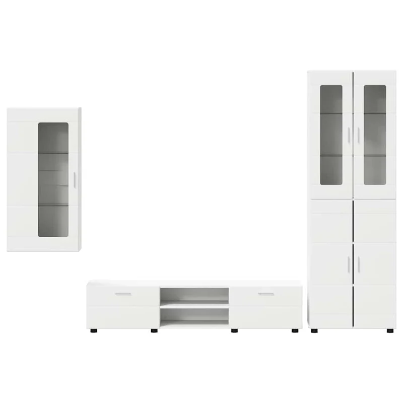 Modulare Wohnwand mit TV-Bank 3tlg