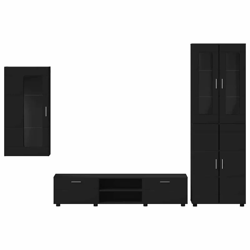 Modulare Wohnwand mit TV-Bank 3tlg