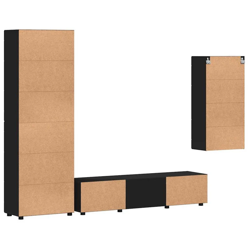 Modulare Wohnwand mit TV-Bank 3tlg