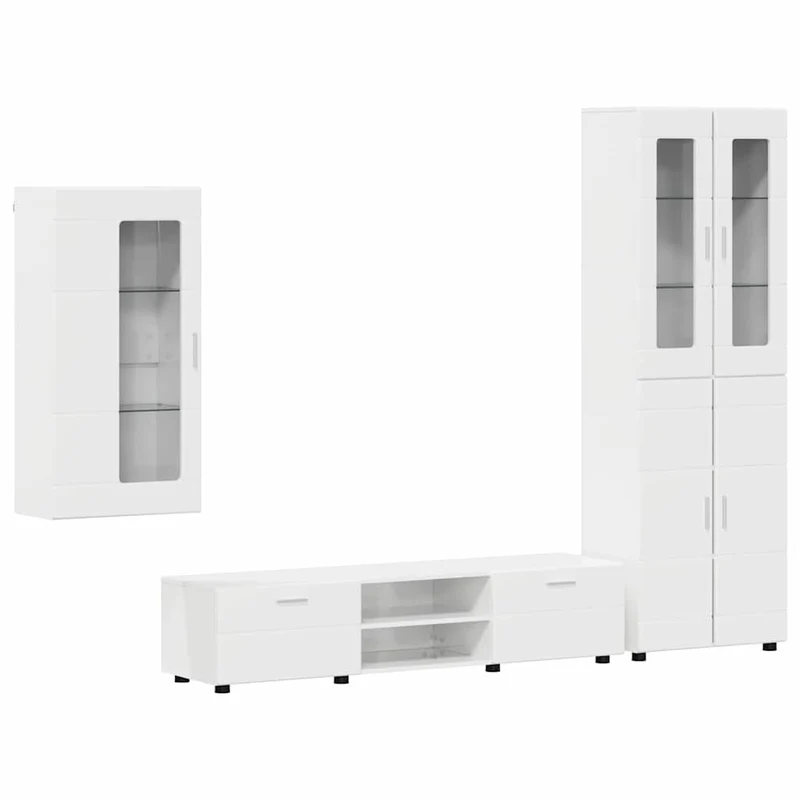 Modulare Wohnwand mit TV-Bank 3tlg