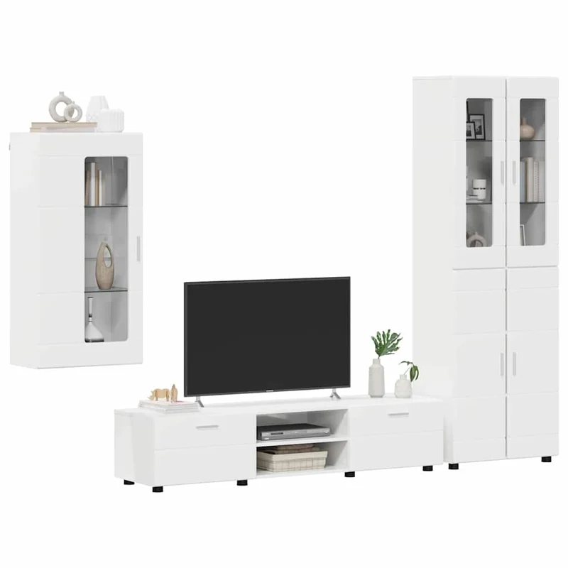 Modulare Wohnwand mit TV-Bank 3tlg
