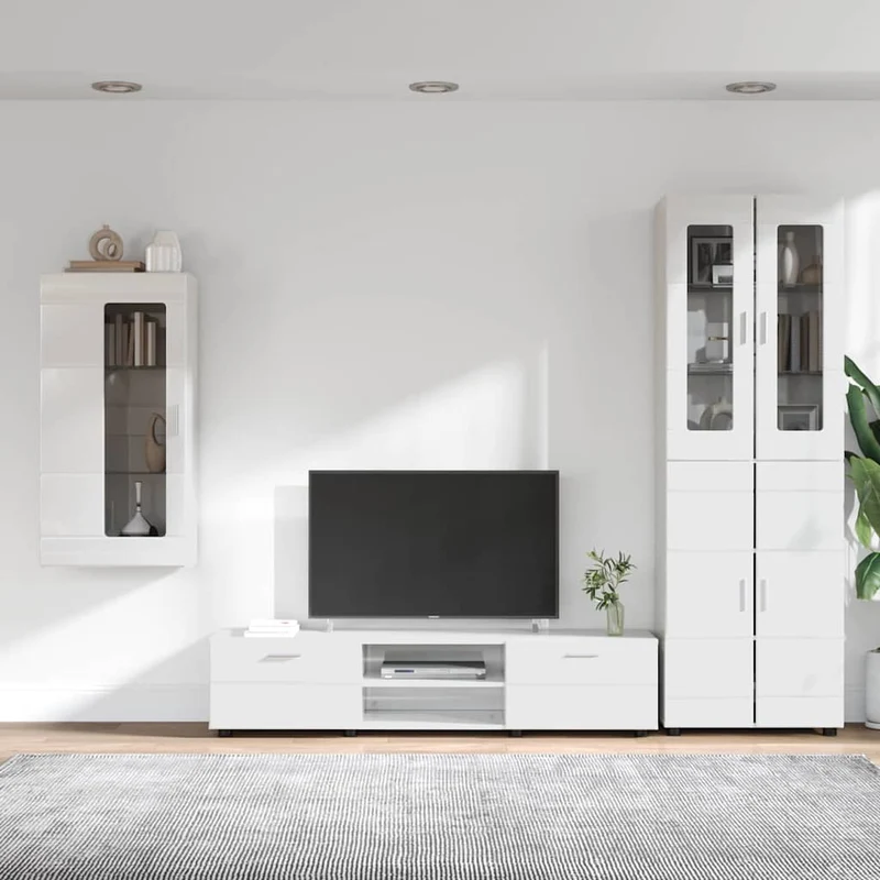 Modulare Wohnwand mit TV-Bank 3tlg