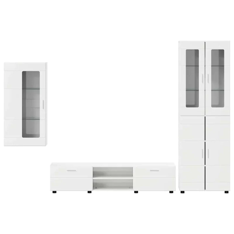 Modulare Wohnwand mit TV-Bank 3tlg