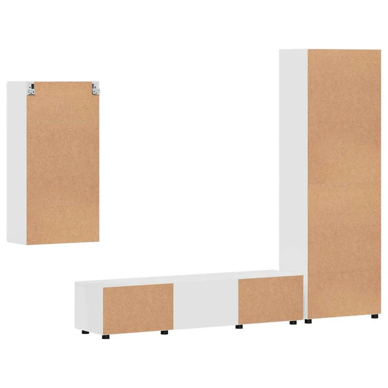 Fernsehmöbel-Set mit Lowboard und Wandschränken