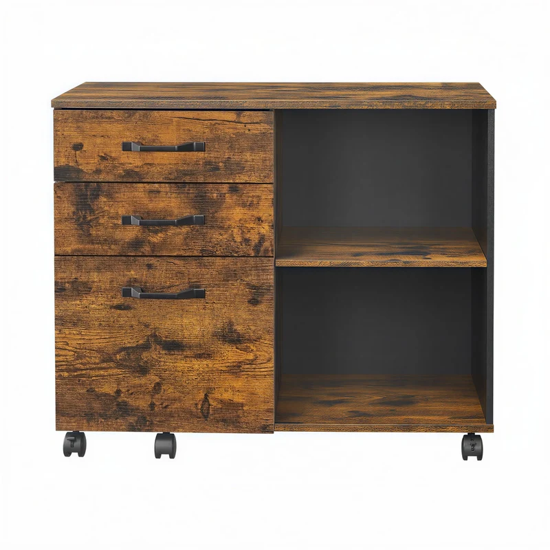 Industriestil Aktenschrank mit Rollen