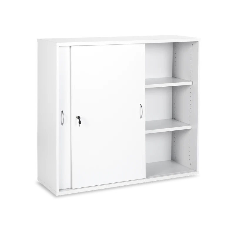 Schiebetürenschrank aus Holz – 3 OH – Weiß