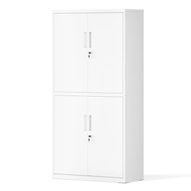 Vielseitiger Stahlschrank mit 4 Türen und verstellbaren Ebenen