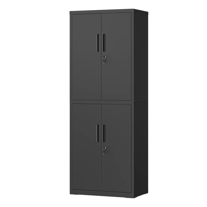 Vielseitiger Stahlschrank mit 4 Türen und verstellbaren Ebenen