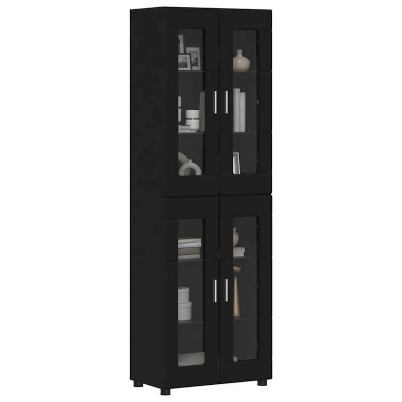 Highboard mit 4 Glastüren - Vitrine 182 cm hoch