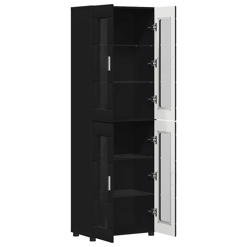 Highboard mit 4 Glastüren - Vitrine 182 cm hoch