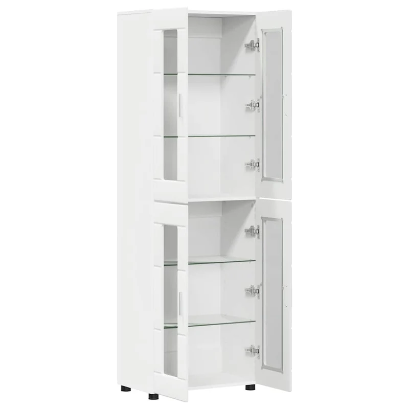 Highboard mit 4 Glastüren - Vitrine 182 cm hoch