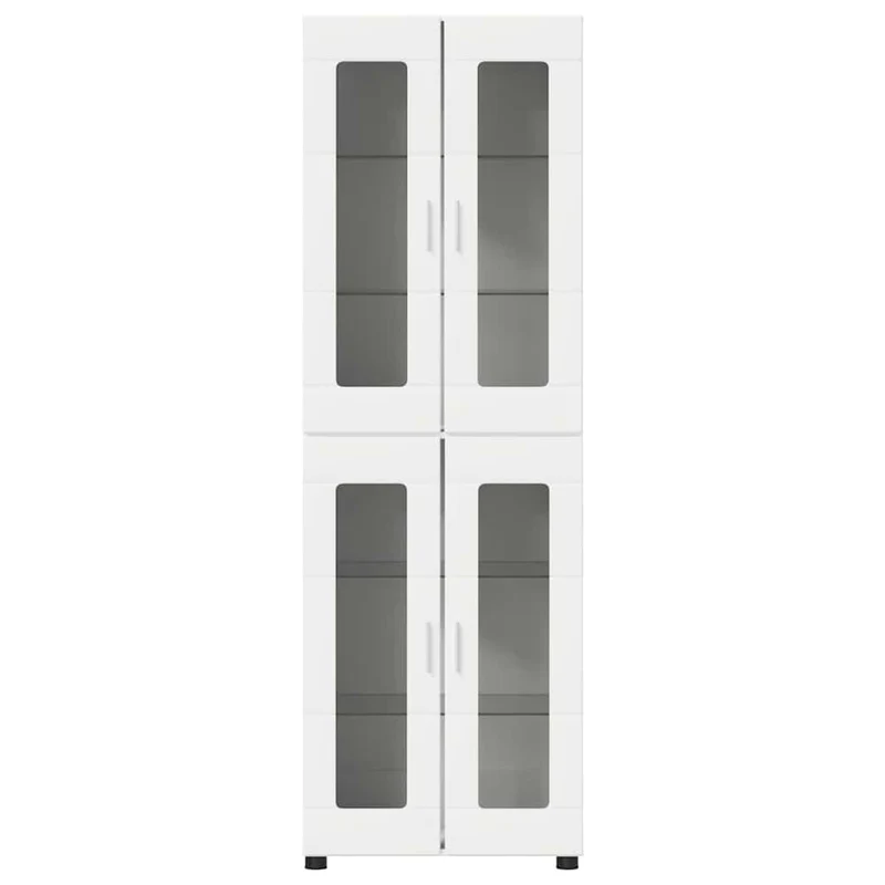 Highboard mit 4 Glastüren - Vitrine 182 cm hoch