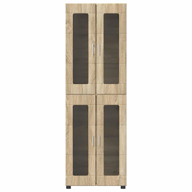 Highboard mit 4 Glastüren - Vitrine 182 cm hoch