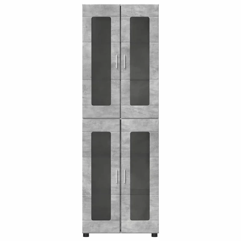 Highboard mit 4 Glastüren - Vitrine 182 cm hoch