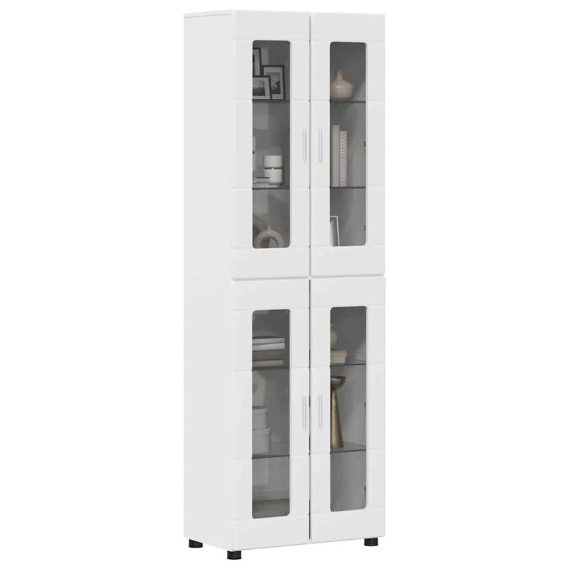 Highboard mit 4 Glastüren - Vitrine 182 cm hoch