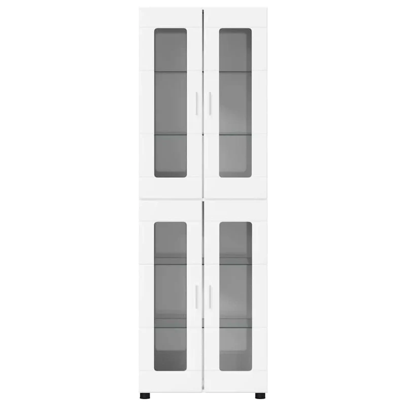 Highboard mit 4 Glastüren - Vitrine 182 cm hoch