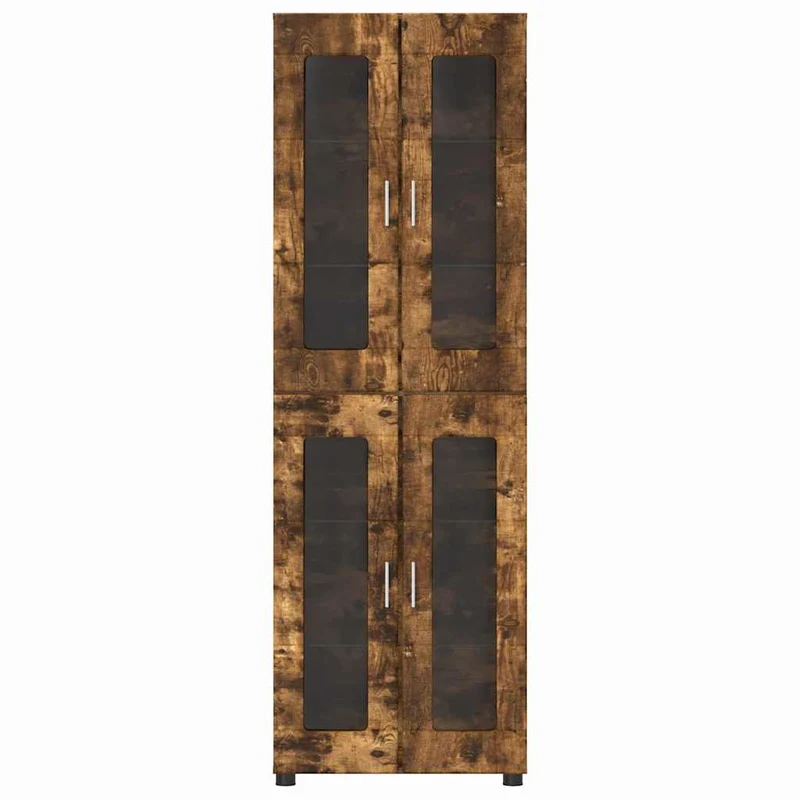 Highboard mit 4 Glastüren - Vitrine 182 cm hoch