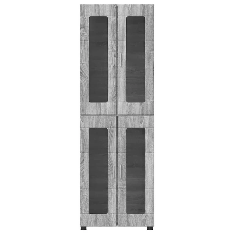 Highboard mit 4 Glastüren - Vitrine 182 cm hoch