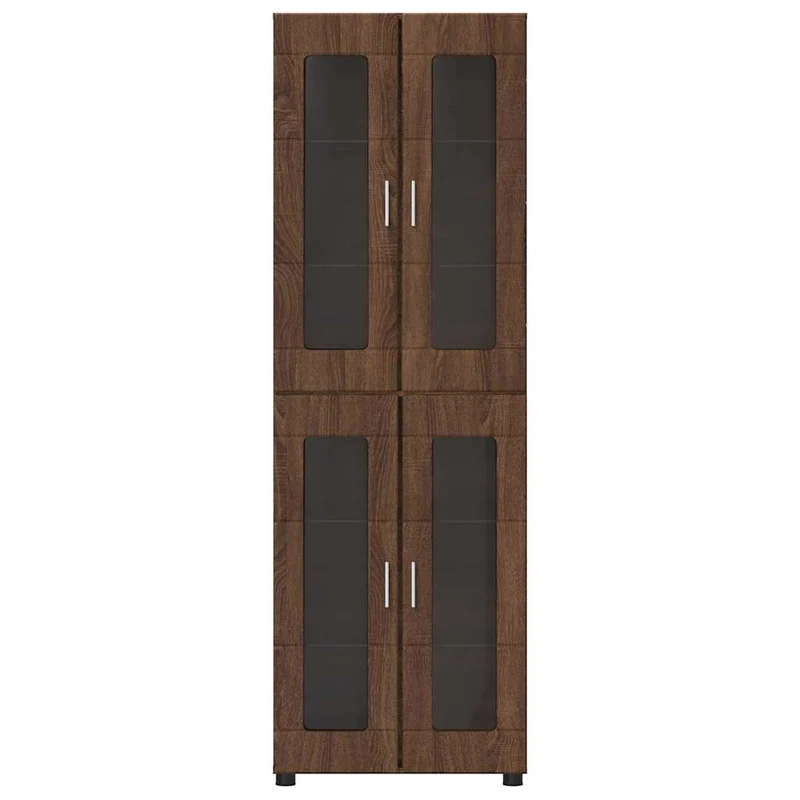 Highboard mit 4 Glastüren - Vitrine 182 cm hoch