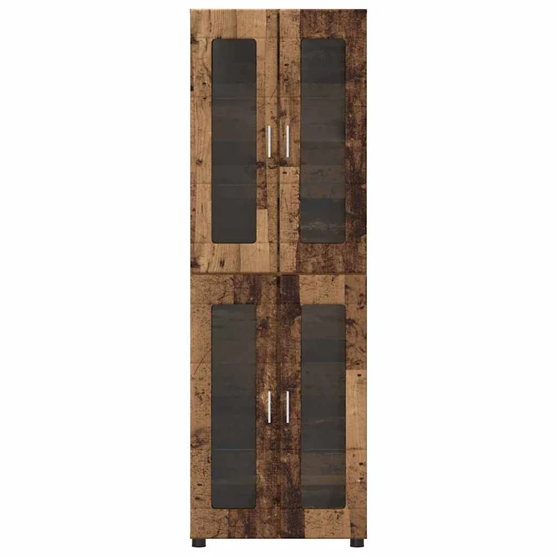 Highboard mit 4 Glastüren - Vitrine 182 cm hoch