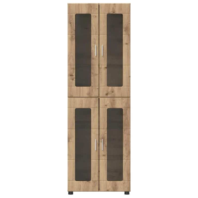 Highboard mit 4 Glastüren - Vitrine 182 cm hoch