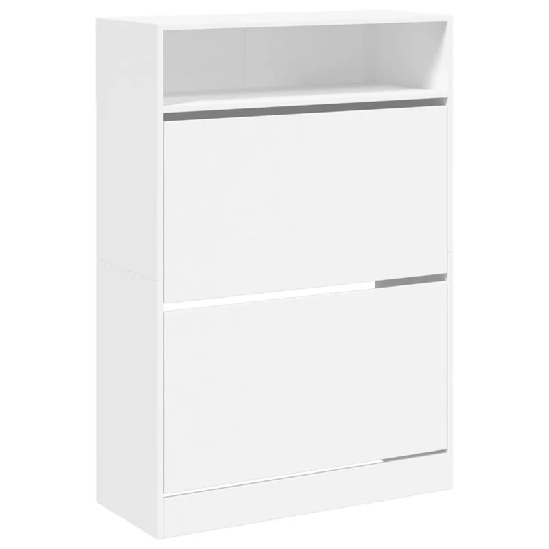 Schmaler Schuhschrank mit 2 Klappen & Ablage