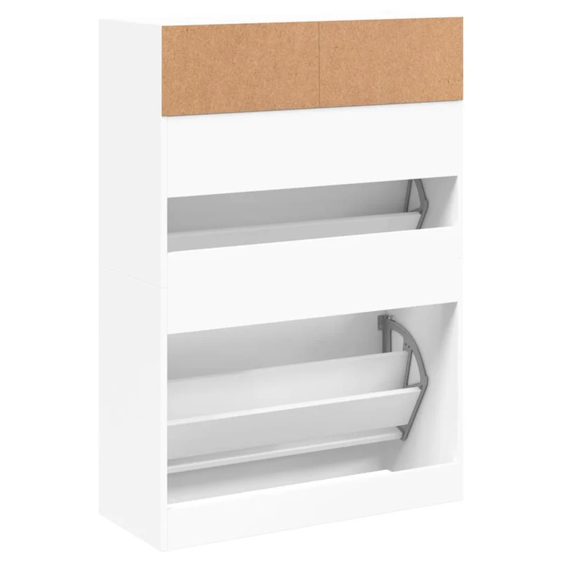 Schmaler Schuhschrank mit 2 Klappen & Ablage