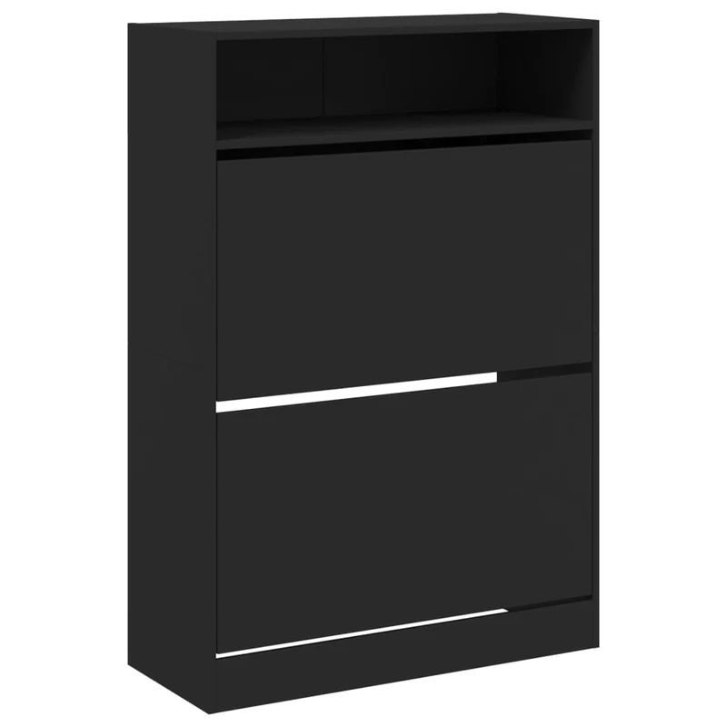 Schmaler Schuhschrank mit 2 Klappen & Ablage