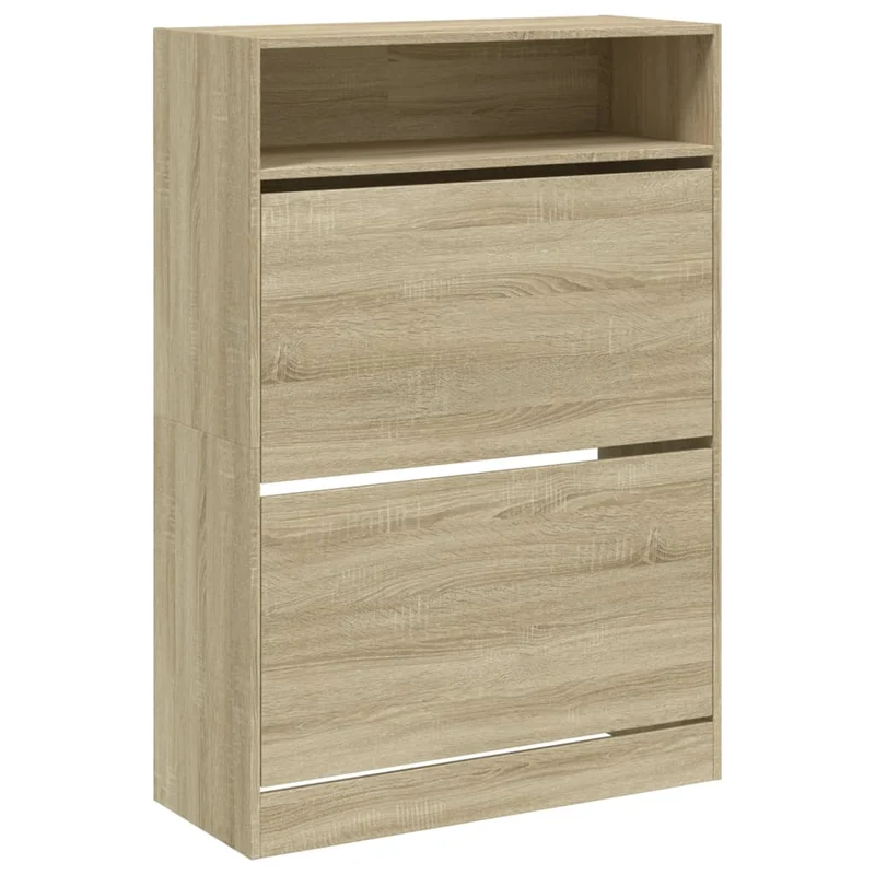 Schmaler Schuhschrank mit 2 Klappen & Ablage