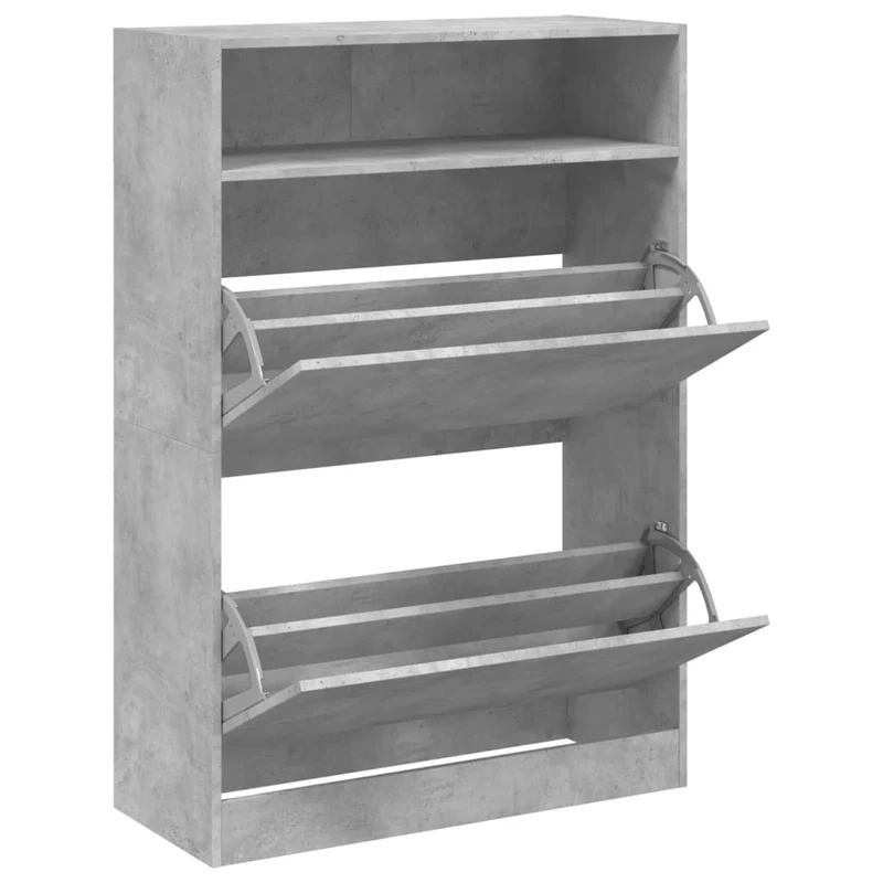 Schmaler Schuhschrank mit 2 Klappen & Ablage