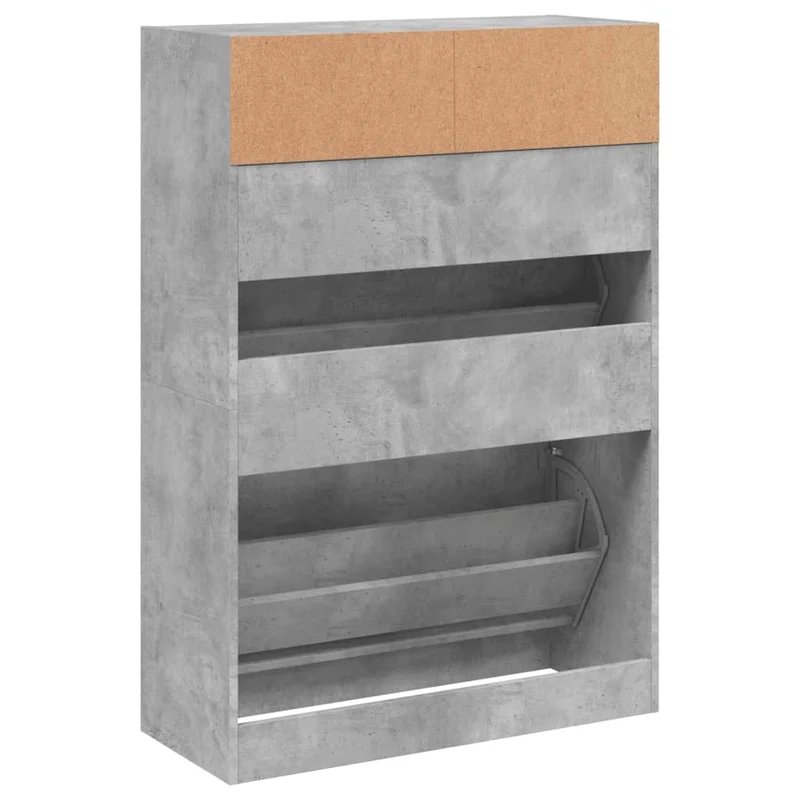 Schmaler Schuhschrank mit 2 Klappen & Ablage