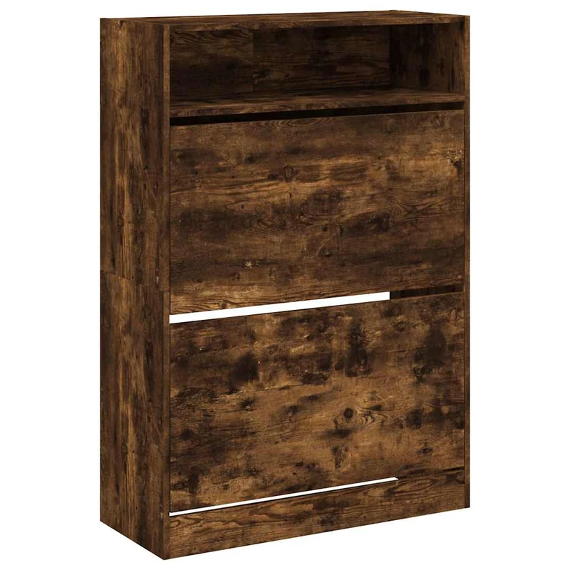 Schmaler Schuhschrank mit 2 Klappen & Ablage