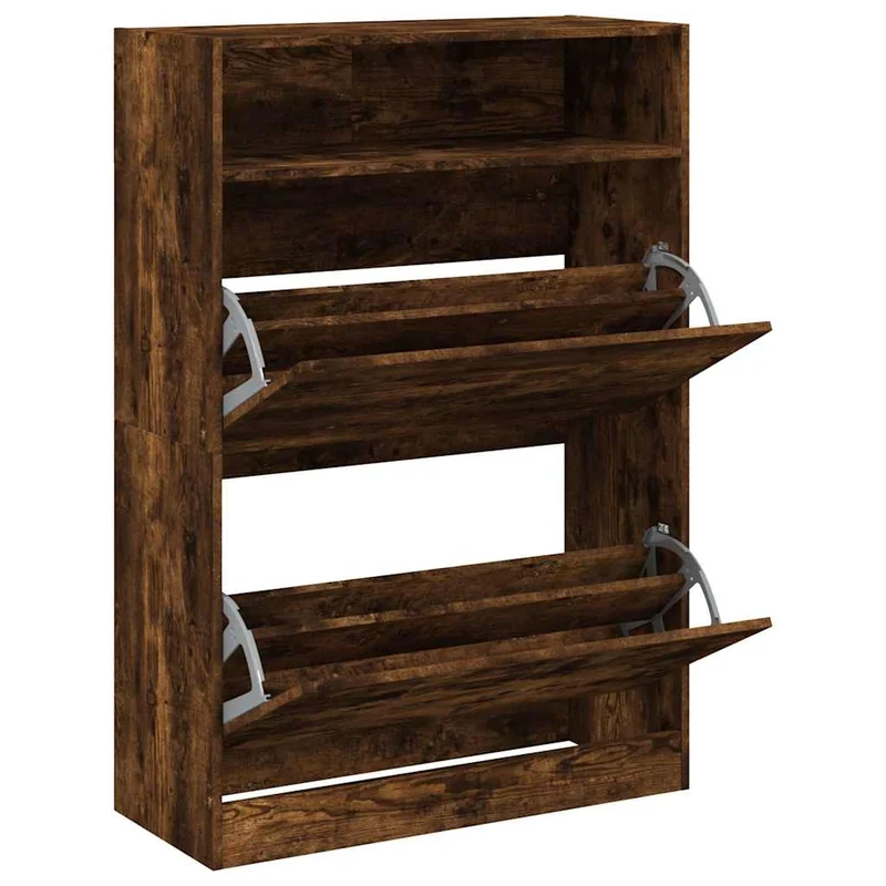Schmaler Schuhschrank mit 2 Klappen & Ablage