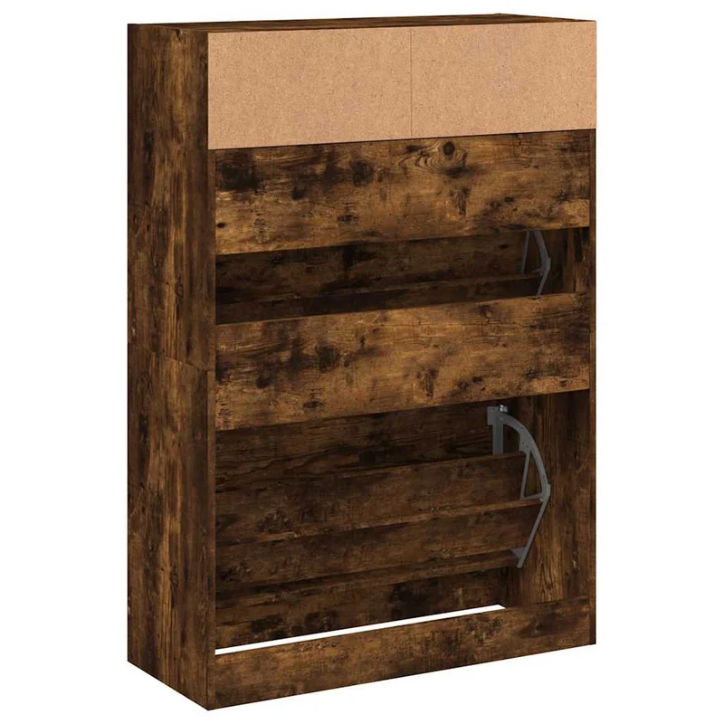 Schmaler Schuhschrank mit 2 Klappen & Ablage