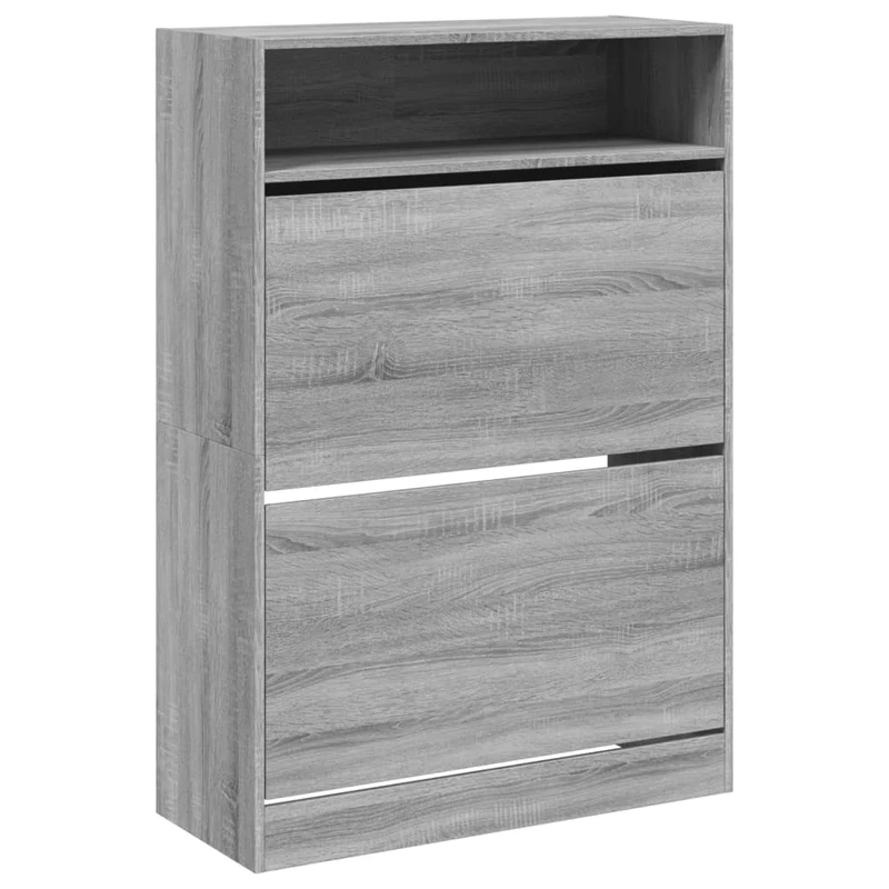 Schmaler Schuhschrank mit 2 Klappen & Ablage