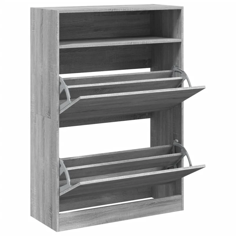 Schmaler Schuhschrank mit 2 Klappen & Ablage