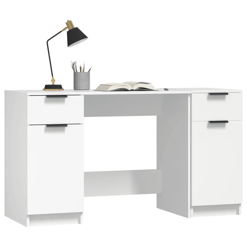 Computertisch mit Beistellschrank, 133,5 x 50 cm