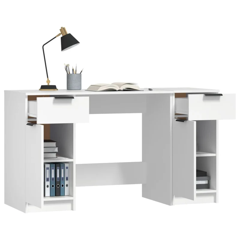 Computertisch mit Beistellschrank, 133,5 x 50 cm