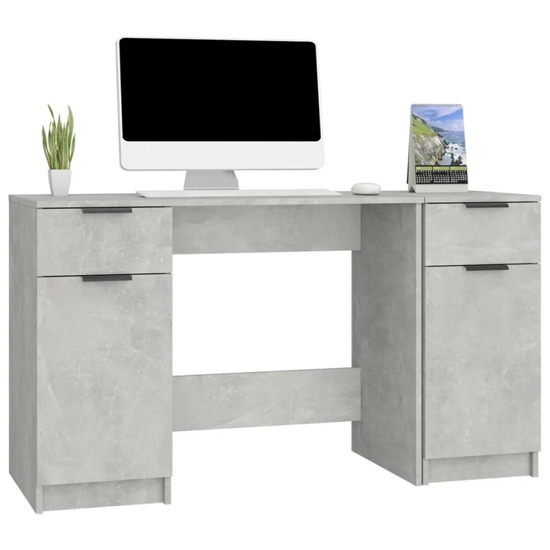 Computertisch mit Beistellschrank, 133,5 x 50 cm