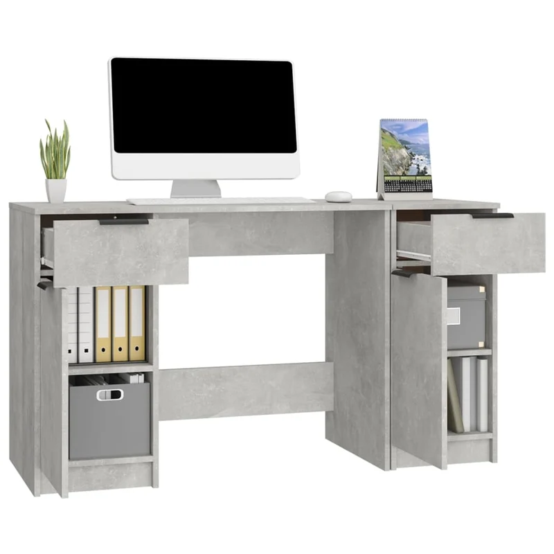 Computertisch mit Beistellschrank, 133,5 x 50 cm