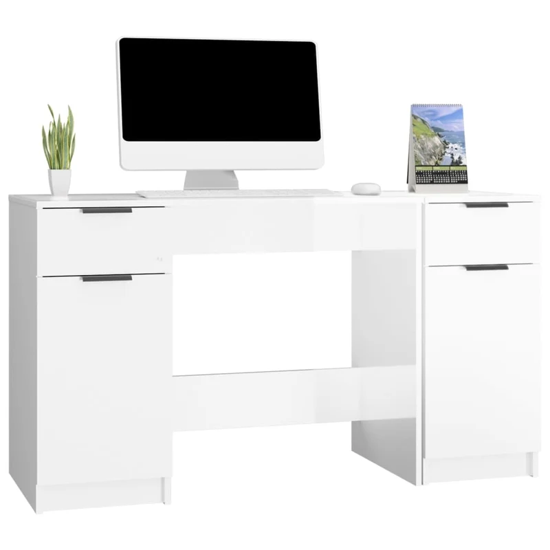 Computertisch mit Beistellschrank, 133,5 x 50 cm